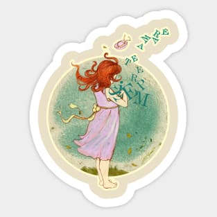 The words carried by the wind Sticker